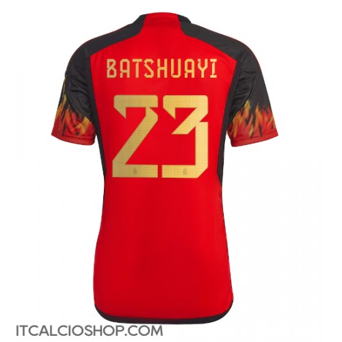Belgio Michy Batshuayi #23 Prima Maglia Mondiali 2022 Manica Corta